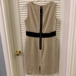 Bundle for $7: Sandra Angelozzi Womens Linen Career-Style Shift Dress (38)